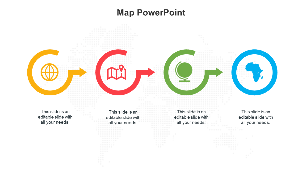 Map PowerPoint Templates With Icon For Presentation